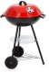 Springos Grill węglowy zamykany pokrywą okrągły ruszt 41 cm przenośny czarno-czerwony Uniwersalny 2