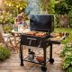 Springos Grill węglowy ogrodowy z pokrywą termometr ruszt emaliowany Uniwersalny 3