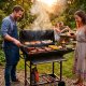 Springos Grill węglowy ogrodowy z pokrywą termometrem duży ruszt grillowy Uniwersalny 21