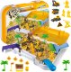 click4TOYS Piasek kinetyczny Plac budowy dla dzieci Walizka Pojazdy budowlane Figurki 1