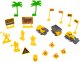 click4TOYS Piasek kinetyczny Plac budowy dla dzieci Walizka Pojazdy budowlane Figurki 8