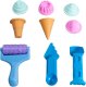 click4TOYS Piasek kinetyczny w walizce Lody ciastka lodziarnia dla dzieci Zestaw XXL 7