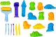 click4TOYS Piasek kinetyczny dla dzieci zestaw XXL zwierzątka dinozaury ZOO foremki 3D (5906708103256) 5