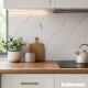 Heckermann Samoprzylepny panel ścienny Marmur Biały PCV Laminat Połysk 10szt 40x80cm Płytki 3D 14