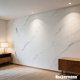 Heckermann Samoprzylepny panel ścienny Marmur Biały PCV Laminat Połysk 10szt 40x80cm Płytki 3D 10