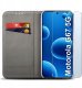 krainaGSM Etui Magnet Do Motorola G67 5G | G77 5G Zamykane Złote Futerał + Szkło 9H 2
