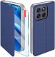 krainaGSM Etui Magnet Do Motorola G67 5G | G77 5G Zamykane Granatowe Futerał + Szkło 1