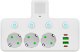Blow 98-332# Rozgałęźnik ps-380 3-gniazda+2xusb+2xusb-c z lampką pir biały 2