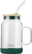 Vialli Design Słoik ze słomką 600 ml zielony Fuori 29828 7