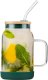 Vialli Design Słoik ze słomką 600 ml zielony Fuori 29828 5