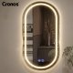 Lustro Cronos Lustro łazienkowe podgrzewane podświetlane dotykowe Cronos owalne 60x110cm Gold 5