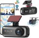 Wideorejestrator Diaway Kamera Wideorejestrator Samochodowa 4K GPS + Tylna Kamera Rejstrator WiFi HD 8