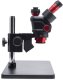 Mikroskop Techrebal Stereoskopowy OptiZoom 6558 DG6558T-B3 + Oświetlenie Barlow 0,5x Muszle Odciąg oparów Kamera Red Angel Wyświetlacz 8" 5