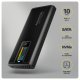 Kieszeń Axagon AXAGON EEM2-SD2B, USB-C 10Gbps externí box s displejem pro M.2 NVMe/SATA SSD, bezšroubkový, černý 2