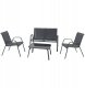 Gardena Garden furniture set Rivet KD Black 1