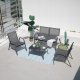 Gardena Garden furniture set Rivet KD Black 2