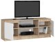 Fabryka Mebli Akord Szafka rtv, stolik, Nova, 140x40x55 cm, dąb sonoma, biel, mat | TYLETEGOTU 2