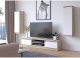 Fabryka Mebli Akord Szafka rtv, NOVA 160x40x33 cm, dąb sonoma, biel, mat | TYLETEGOTU 4