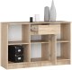 Bestseller Komoda otwarta, drzwi, szuflada, ELIO, 120x40x77 cm, dąb sonoma, mat | TYLETEGOTU 2