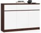 Fabryka Mebli Akord Komoda, 3 szuflady, 3 drzwi, ATLAS, 140x40x99 cm, wenge, biel, mat | TYLETEGOTU 1