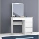Fabryka Mebli Akord kosmetyczna lustro 4 szuflady prawa NELA 90x50x142 cm biel mat 4