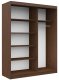Fabryka Mebli Akord Szafa przesuwna do sypialni z lustrem, NOTTE, 150x60x200 cm, wenge, biel, mat 5