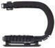 E-LIGHT 4U Stabilizator ręczny Do telefonu i sportu / do kamery DSLR z 1/4 mocowaniem z oświetleniem LED / mikrofonem 1
