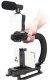 E-LIGHT 4U Stabilizator ręczny Do telefonu i sportu / do kamery DSLR z 1/4 mocowaniem z oświetleniem LED / mikrofonem 2