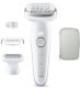 Depilator Braun Braun Silk-épil 9 Silk·épil 9 9-030, White, 40 tweezers, MicroGrip, 100 - 240 V, 50/60 Hz, Built-in battery 1