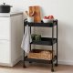 Storage Solutions Regał kuchenny na kółkach 72 cm czarny 2
