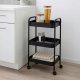 Storage Solutions Regał kuchenny na kółkach 72 cm czarny 3