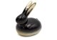 Dekoracja świąteczna Eurofirany Figurka wielkanocna zajączek 10x7x10 cm czarno-złota komplet 2 szt 1