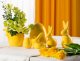 Dekoracja świąteczna Eurofirany Figurka wielkanocna jajko z zajączkiem 9x8x10 cm żółta komplet 2 szt 6