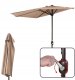 Goodhome Parasol ogrodowy ścienny duży solidny składany 2,7 M z korbką beżowy 2