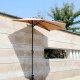 Goodhome Parasol ogrodowy ścienny duży solidny składany 2,7 M z korbką beżowy 4