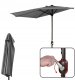 Goodhome Parasol ogrodowy ścienny duży solidny składany 2,7 M z korbką szary 1