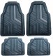 Einparts Automotive EINPARTS DYWANIKI GUMOWE DO AUTA 4 SZTUKI PVC Z SREBRNYM PASKIEM DO AUTA 7