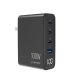 Ładowarka Gembird Szybka ładowarka GaN 4x USB 3xUSB-C + 1x USB-A 100W LCD czarna (TA-UC-1A3C-PD100-01-BK) 1