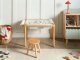 Beliani Stół z krzesłem dla dzieci KEMPSEY Jasnobrązowy Montessori ze schowkiem 1