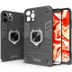 Hello Case Etui pancerne do iPhone 12 Pro Max czarne obudowa armor holder ring szkło (BNDL1421) 1