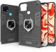 Hello Case Etui pancerne do OPPO A15 czarne obudowa Armor Holder Ring Case szkło 9H (BNDL1405) 1