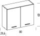 BogFran Szafka górna 80 cm PATI PK06/PF07 Biały 5