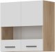 BogFran górna z witryną 60 cm wisząca kuchenna szeroka PATI PK05/PF06 biały 1