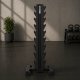 UnderFit Stojak na hantle 10 par UNDERFIT pionowy Hex 3
