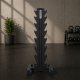 UnderFit Stojak na hantle 8 par UNDERFIT pionowy Hex 3
