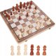 Gazelo Gra Logiczna Szachy Drewniane Warcaby 2w1 Planszowa Rodzinna dla Dzieci 3+ 2