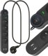 Listwa zasilająca Art Listwa przeciwprzepięciowa 1.5m SPD3 4 gniazda 10A 2x USB-A USB-C 2,6A czarna 2