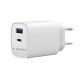 Ładowarka Gembird TA-UC-1A1C-PD45-01-W Uniwersalna 1x USB-A 1x USB-C 45W Biała 1
