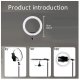 Selfie stick E-LIGHT nūja ST10-5 26cm 8W LED Light Ring with Phone holder + 0.5m Metal Tripod stand + BT remote (Model: ELIG-ST10-05M) 4