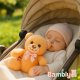 Skleplolki BAMBLY lawendowy miś pluszowy pluszak maskotka przytulanka pomarańcz 15CM 7